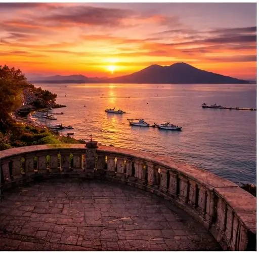 tramonto a Napoli